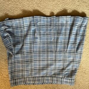 Free People Blue checkered skirt.